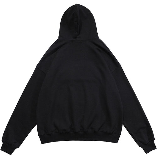 Men Hit Color Letter Patch Diamonds Hoodies Sweatshirt Men Big Pocket Casual Pullover High Street Couple Streetwear Men-1